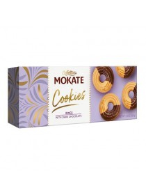 Печенье сдобное песочное Mokate (Кольца в темном шоколаде) 150 гр